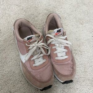 Nike Women’s Pink and White Casual Retro Sneakers